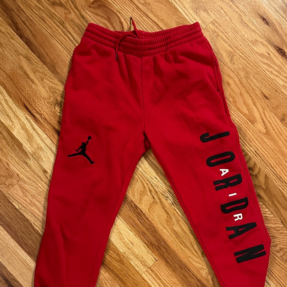 Jordan Kids Red Joggers with Logo